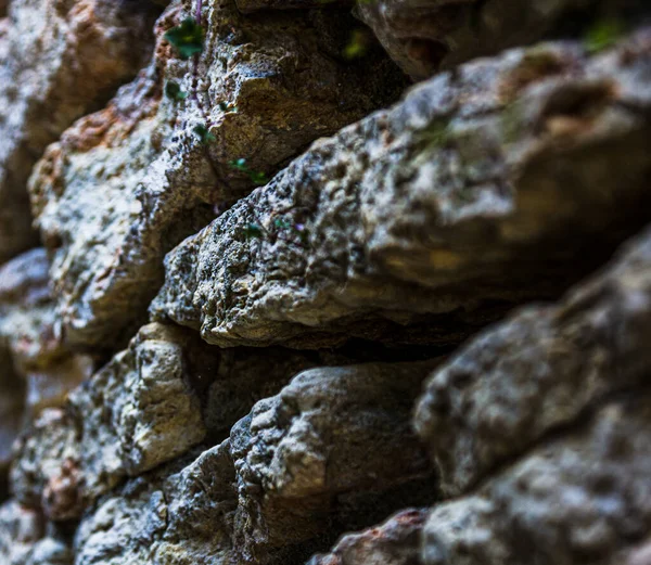 Oude stenen muur. Oude stenen textuur Omheining — Stockfoto