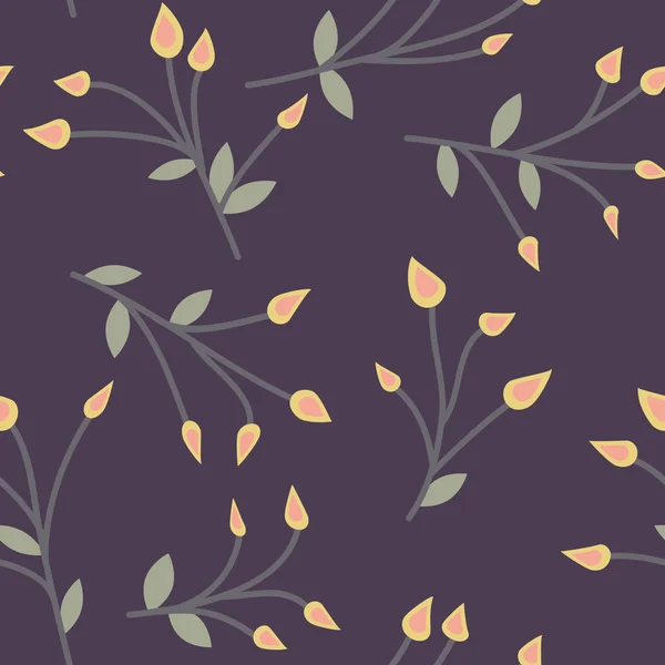 Modèle vectoriel floral. Fleurs sans couture doodle . — Image vectorielle