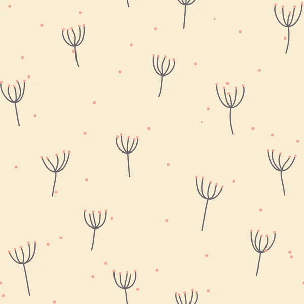 Modèle vectoriel floral. Fleurs sans couture doodle . — Image vectorielle