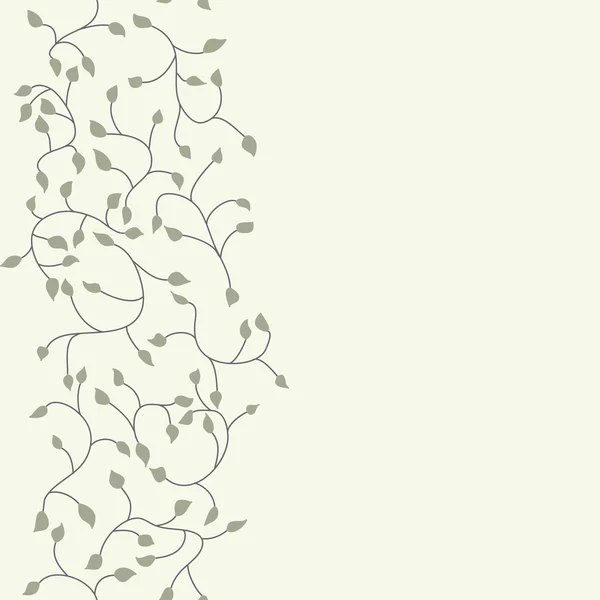 Blad vector patroon. Naadloze doodle bloemen. — Stockvector