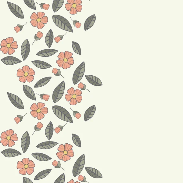 Modèle vectoriel floral. Fleurs sans couture doodle . — Image vectorielle