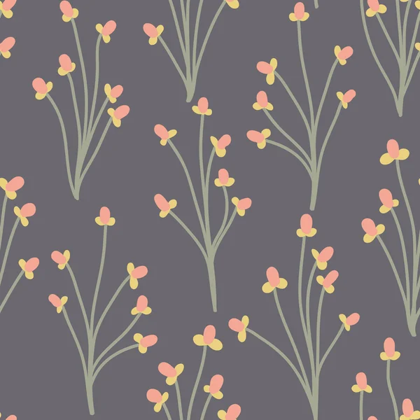 Vektor virág minta. Varrat nélküli doodle virágok. — Stock Vector