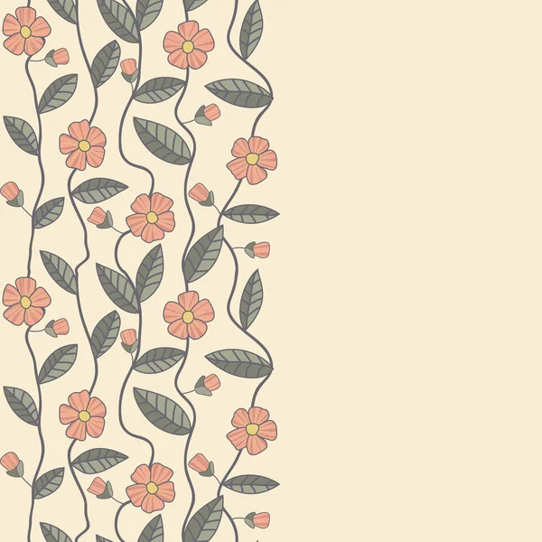 Modèle vectoriel floral. Fleurs sans couture doodle . — Image vectorielle