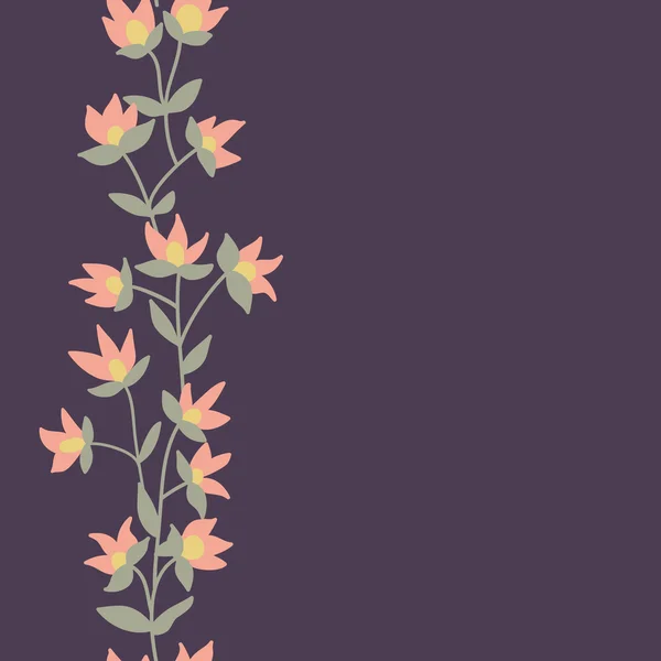 Blommig vektor mönster. Sömlös doodle flowers. — Stock vektor