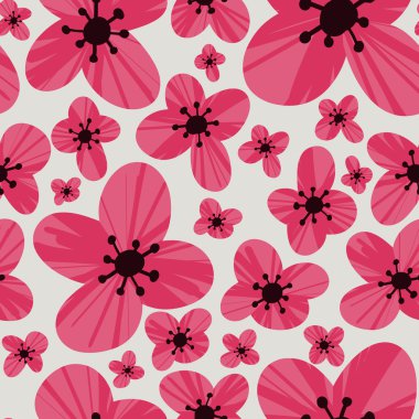 Çiçek vektör desen. Sorunsuz doodle çiçekler.