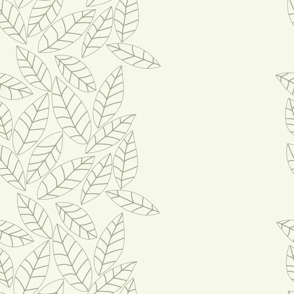 Blad vector patroon. Naadloze doodle bloemen. — Stockvector