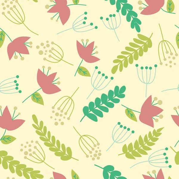 Motif floral sans couture — Image vectorielle