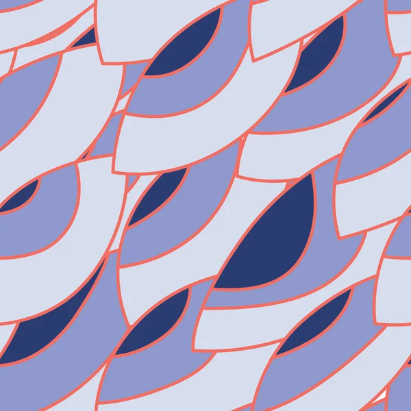 Handgezeichnete abstrakte Wellen nahtloses Muster — Stockvektor