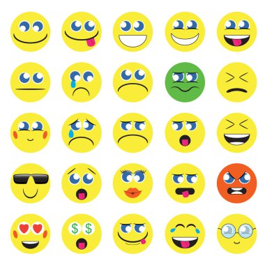 Emoji. Icon set ifadeler smile. 