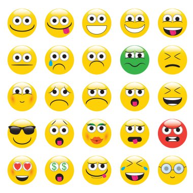 Icon set ifadeler smile.