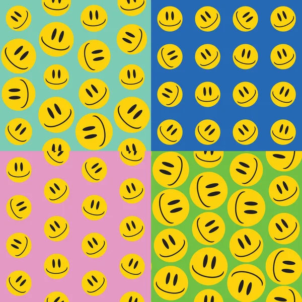 Emoji. emoticon sorriso icona impostato . — Vettoriale Stock