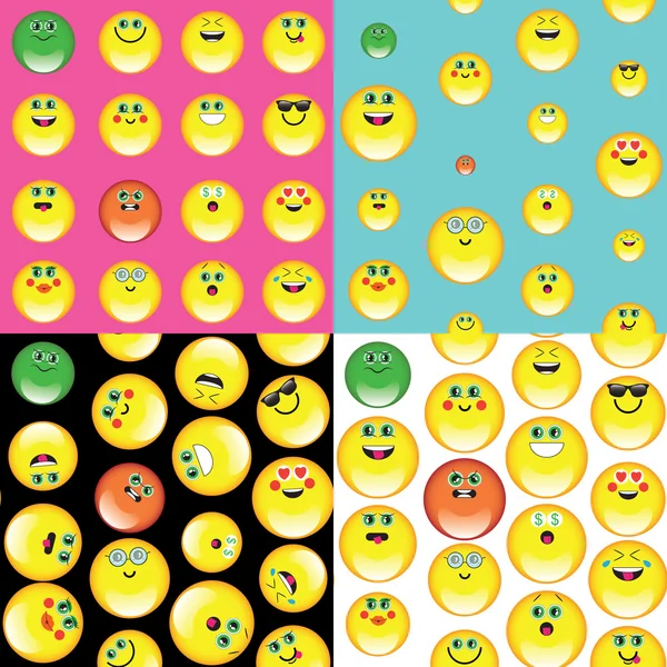 Emoji. emotikony úsměv sady ikon. — Stockový vektor