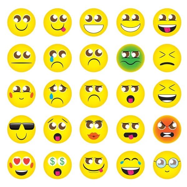 Emoji. émoticônes sourire icône ensemble . — Image vectorielle