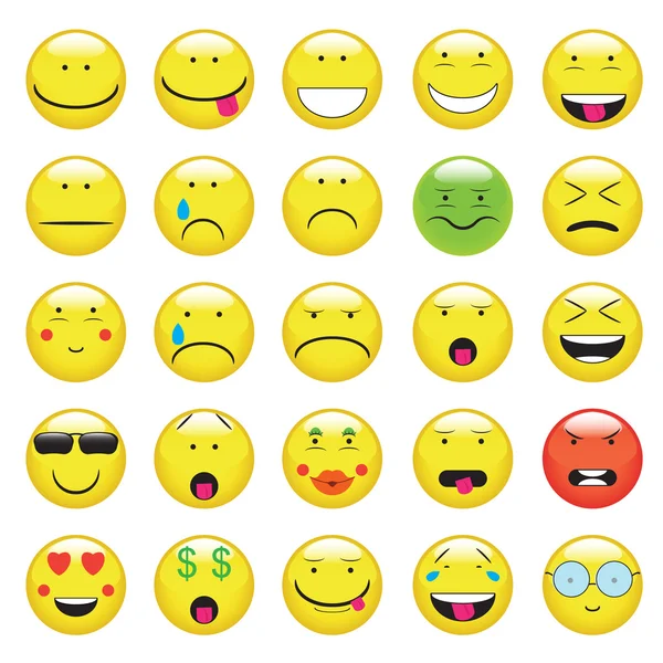 Emoji. emoticons smile icon set. — Stock Vector