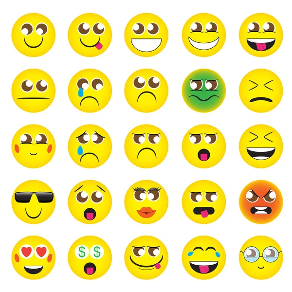 Emoji. emoticons smile icon set. — Stock Vector