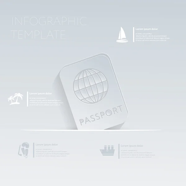 Passaporto internazionale — Vettoriale Stock