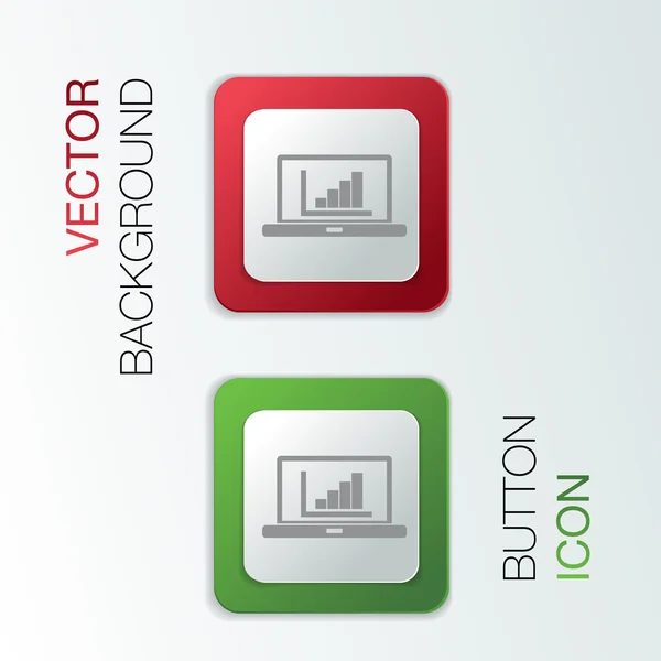 Portátil con diagrama — Vector de stock