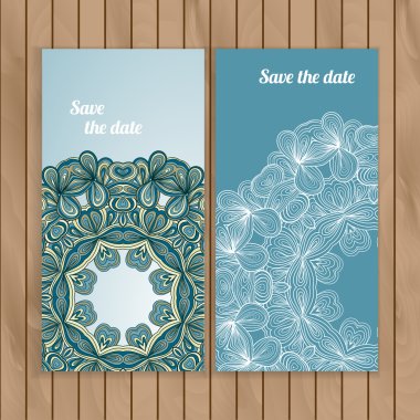 Daire dantel süs çizilmiş kartı