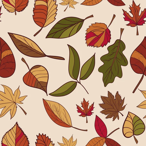 Pattern of autumn leaves. — Stock Vector