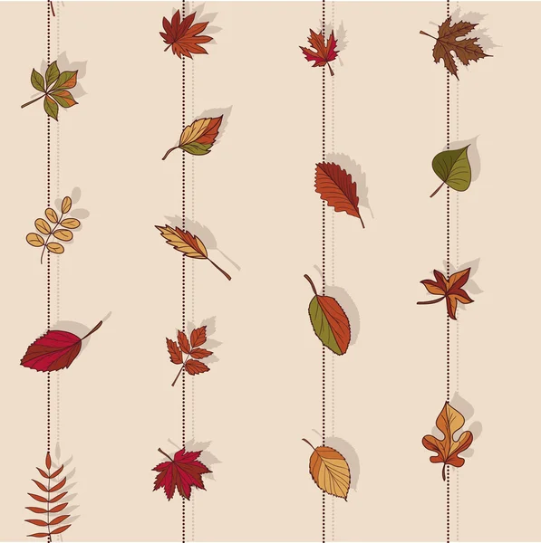 Pattern of autumn leaves. — Stock Vector