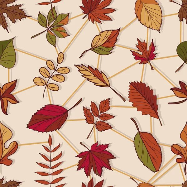 Pattern of autumn leaves. — Stock Vector