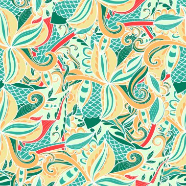 Soyut, pürüzsüz el çizimi desen.