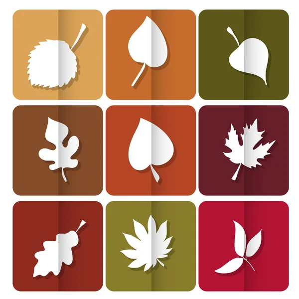 Icono de hojas de otoño — Vector de stock