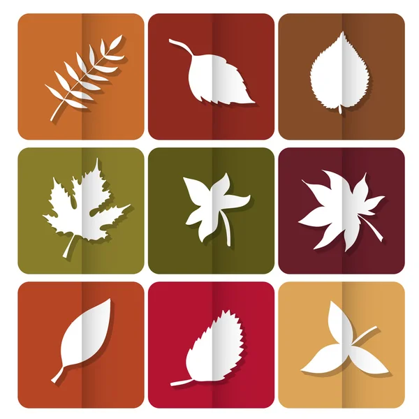 Autumn leaves icon — Stock Vector