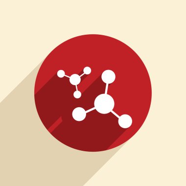 Atom, molekül simgesi.