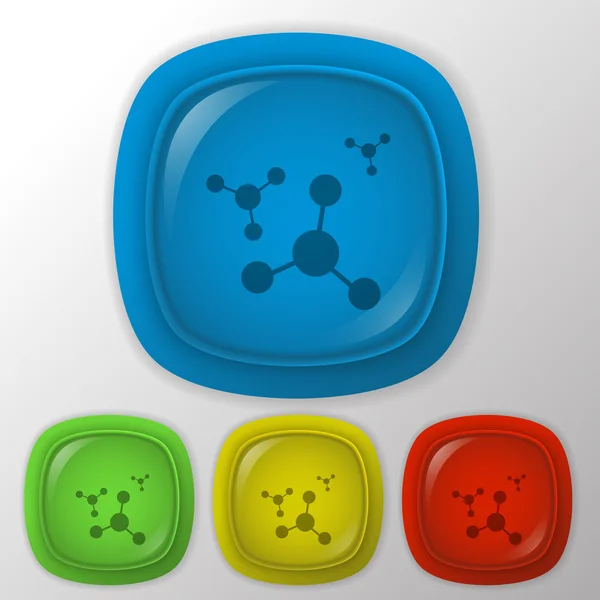 Atoom, molecuul pictogram — Stockvector