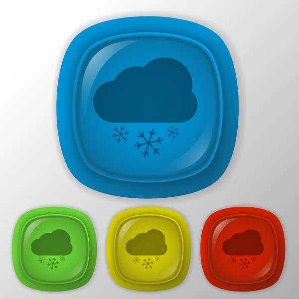 Cloud snow icon — Stock Vector