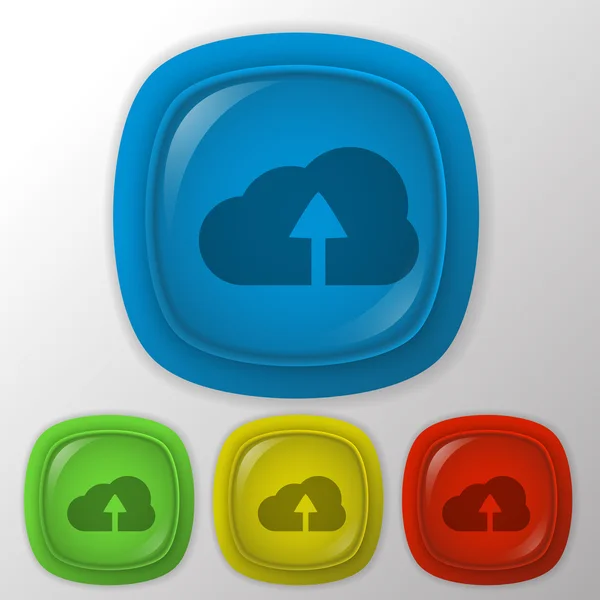 Cloud segno di download — Vettoriale Stock