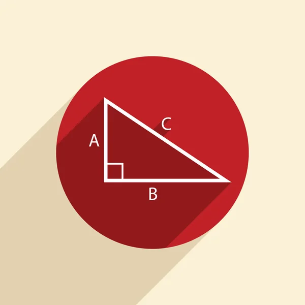 Mathe-Ikone im Dreieck — Stockvektor