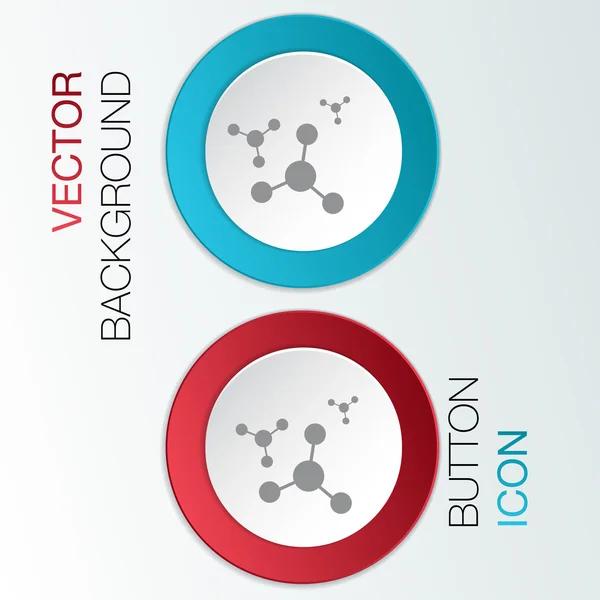 Átomo, molécula iocn — Vector de stock