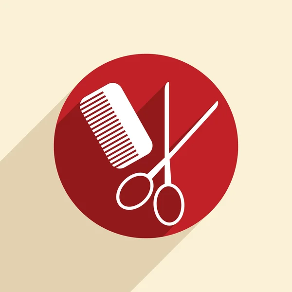 Comb, scissors. barbershop. — Stock Vector