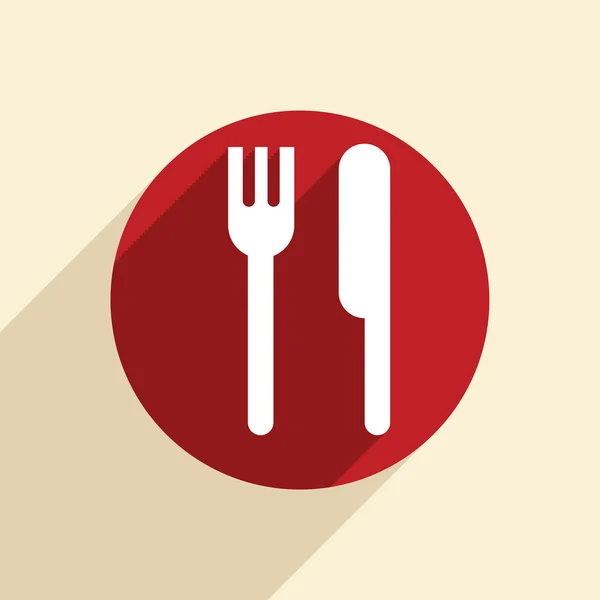 Fork and knife sign — Stock Vector