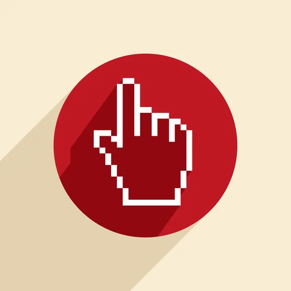 Mouse mão cursor ícone — Vetor de Stock