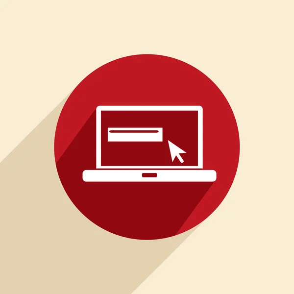 Laptop pictogram — Stockvector