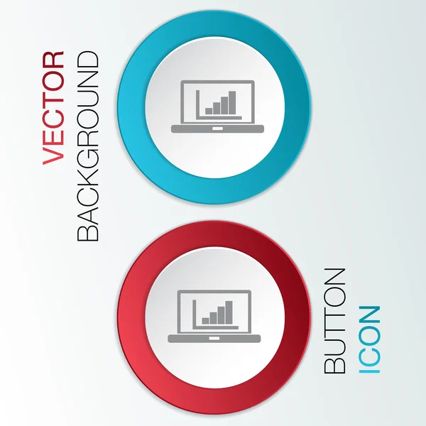 Laptop-val szimbólum diagram — Stock Vector