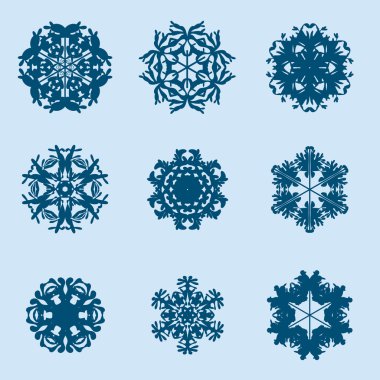 Kar taneleri simgesi. Winter Tema.