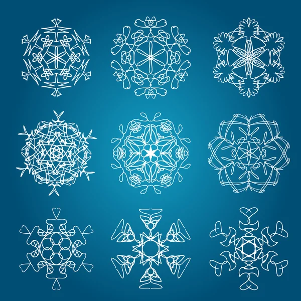 Icono de copos de nieve. Tema de invierno . — Vector de stock