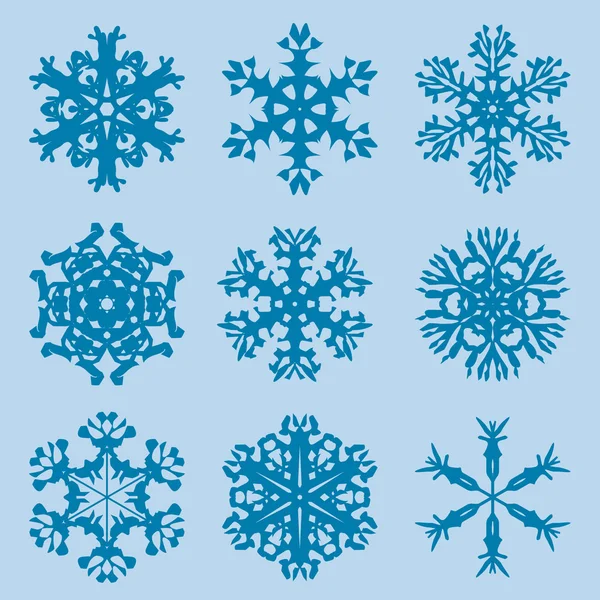 Icona dei fiocchi di neve. Tema invernale . — Vettoriale Stock