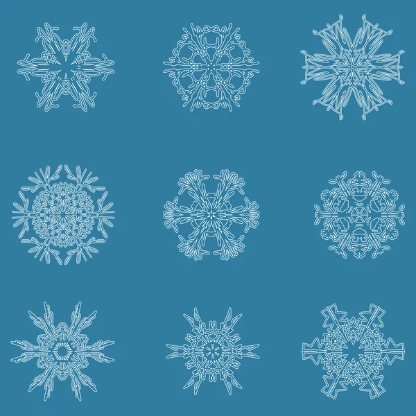 Ícone de flocos de neve. Tema de inverno . — Vetor de Stock