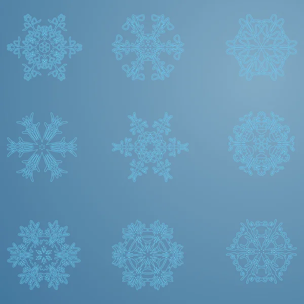 Ícone de flocos de neve. Tema de inverno . — Vetor de Stock