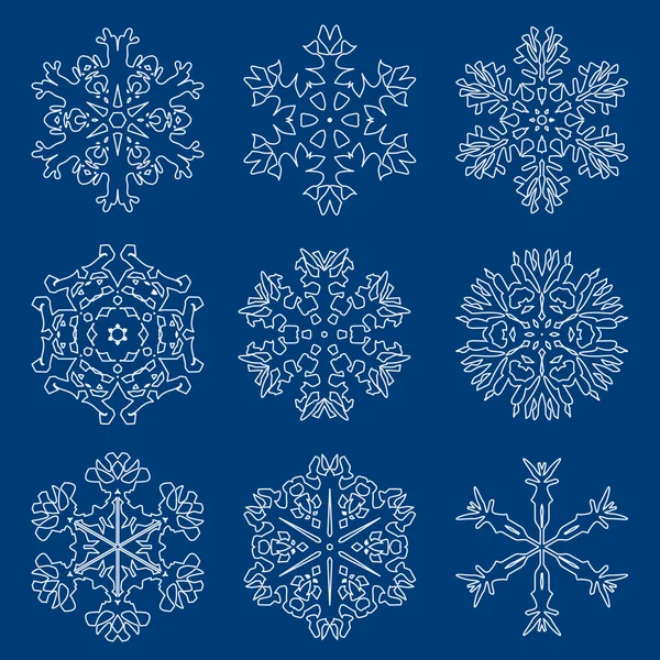 Sneeuwvlokken pictogram. Winter thema. — Stockvector