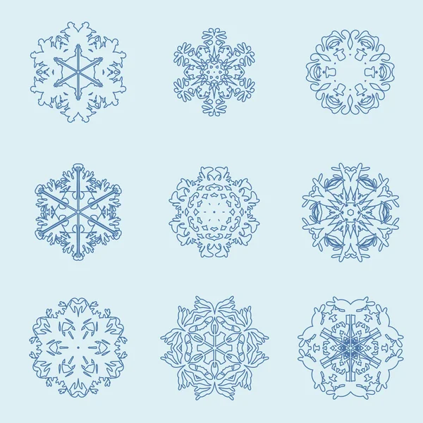 Icône de flocons de neige. Thème hiver . — Image vectorielle