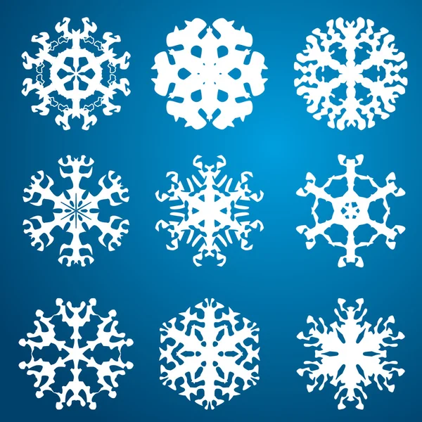 Schneeflocken-Symbol. Winterthema. — Stockvektor
