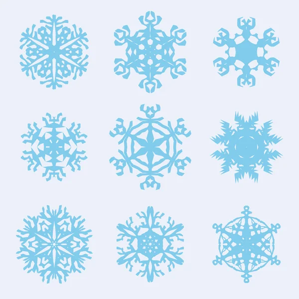 Schneeflocken-Symbol. Winterthema. — Stockvektor