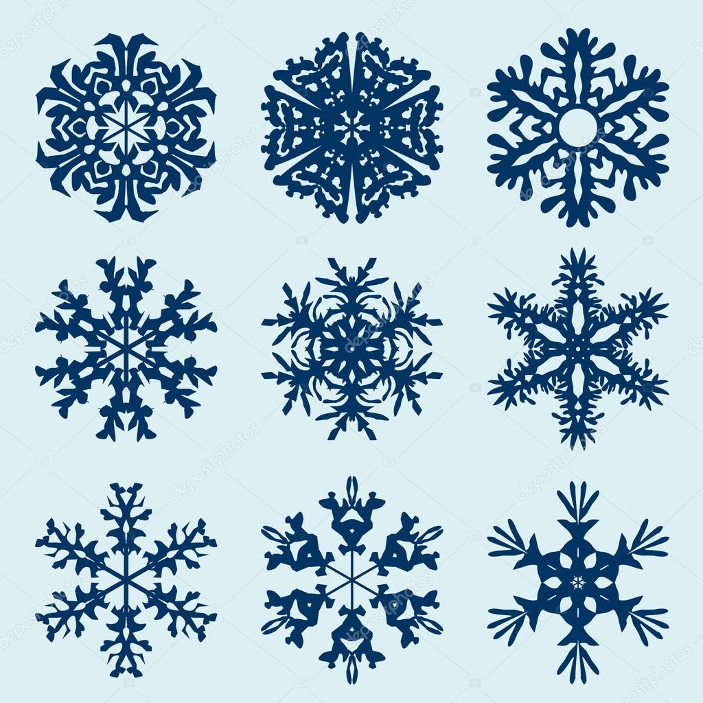 Snowflakes icon. Winter theme.