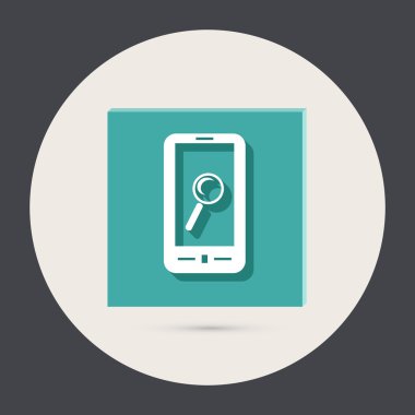 Büyüteç simgesini ile Smartphone